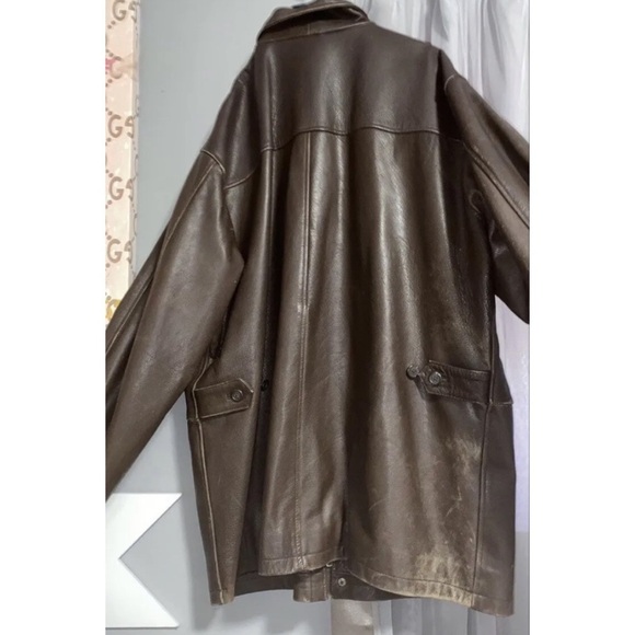 Ralph lauren polo sport vintage leather jacket XL RARE - Picture 7 of 8